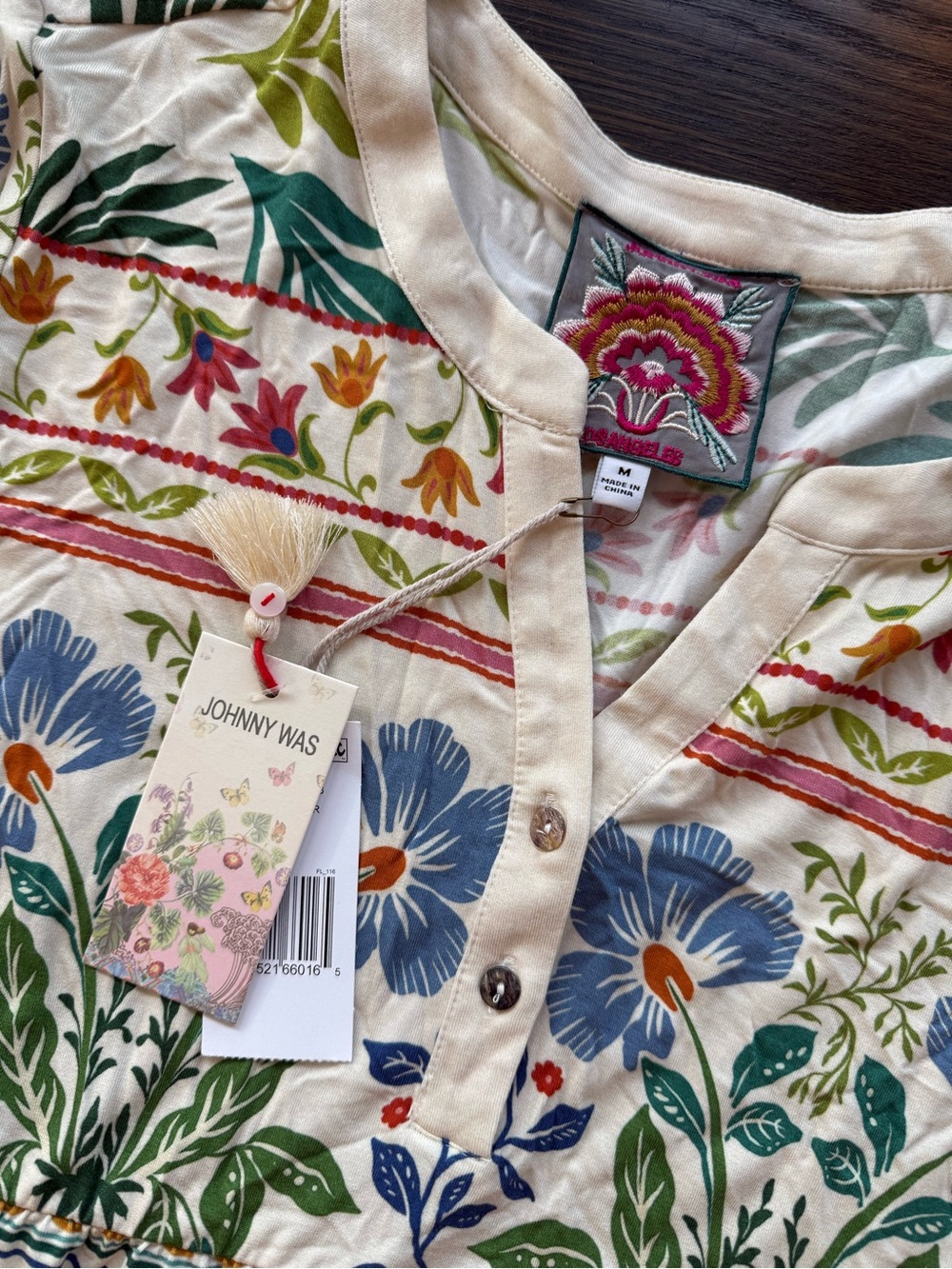 Johnny Was ‘the Janie’ Cream Maxi Dress with Multicolor Floral Print - Picture 2 of 4